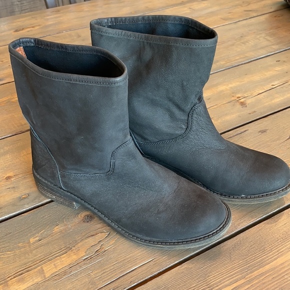 Lucky Brand Shoes - Lucky Brand Black Brushed Leather Slouchy Boots